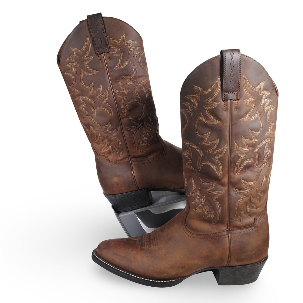 Ariat Mens 9 Brown Leather Cowboy Western Boots 10034723 Round Toe
